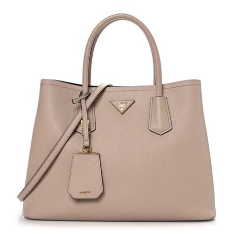 prada saffiano cuir small double bag cammeo